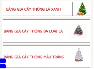 Bảng giá Cây Thông Noel 2022