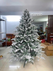 Cây Thông PE 2 Loại Lá Phủ Tuyết NEW  2m1