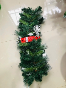 Dây Thông 2m1 3LL Lăn Kim Tuyến Bạc Có Trang Trí 