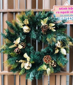 Vòng Nguyệt Quế 3LL Lăn Kim Tuyến Vàng 50cm