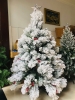 Cây Thông Noel  3 Loại Lá Phủ Tuyết  gắn trái thông 1m8