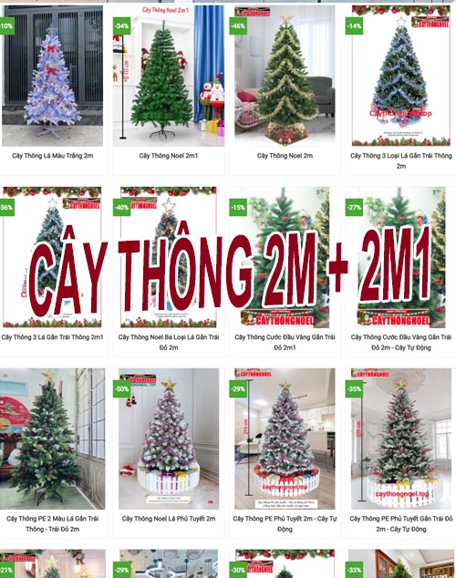 Cây Thông Noel 2m-2m1